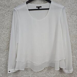 Alberto Makali Top Womens Large White Pullover Lightweight Long